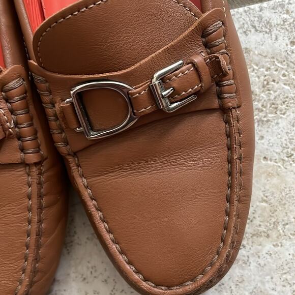 RALPH LAUREN COLLECTION DASITA Tan Leather Driver Loafer Moccasin Shoes - Picture 5 of 16